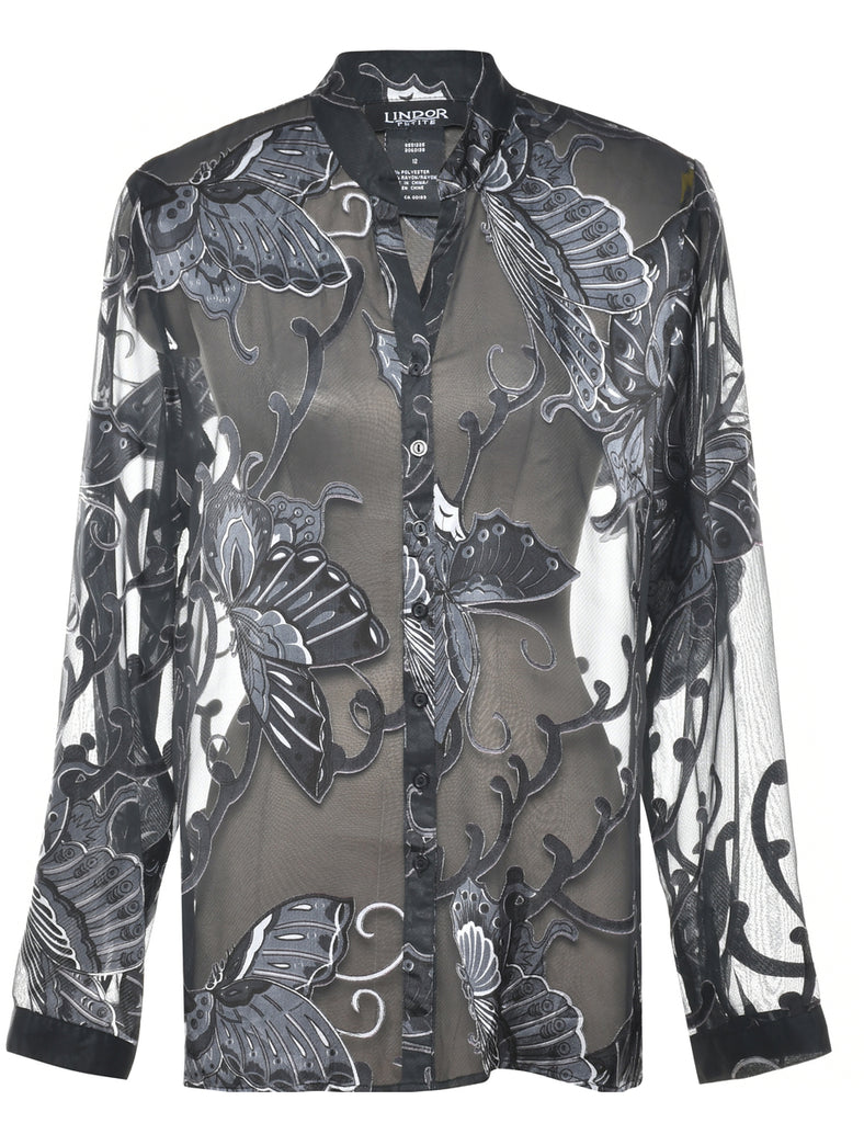 Long Sleeved Blouse - L
