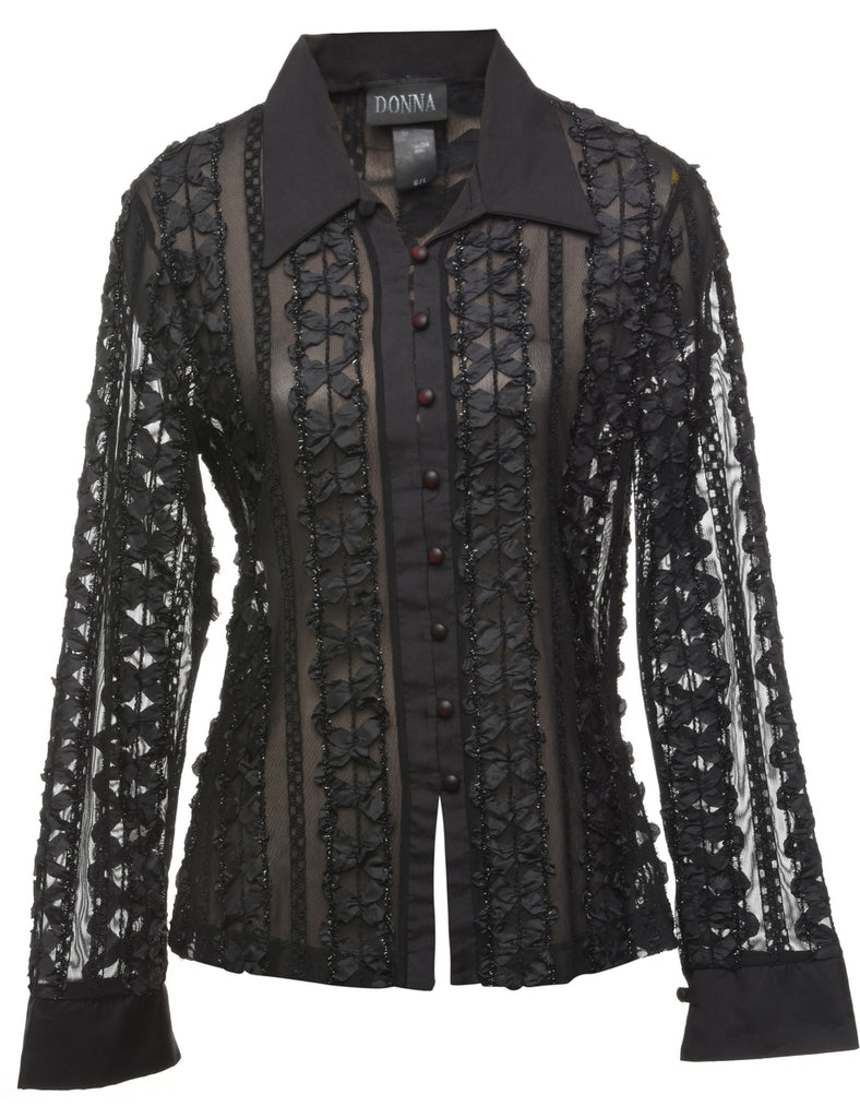 Long Sleeved Blouse - L