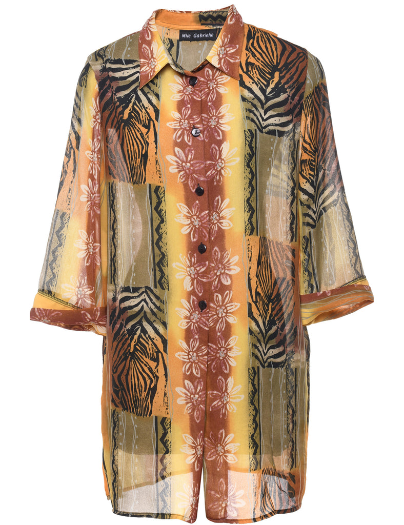 Long Sleeved Blouse - L