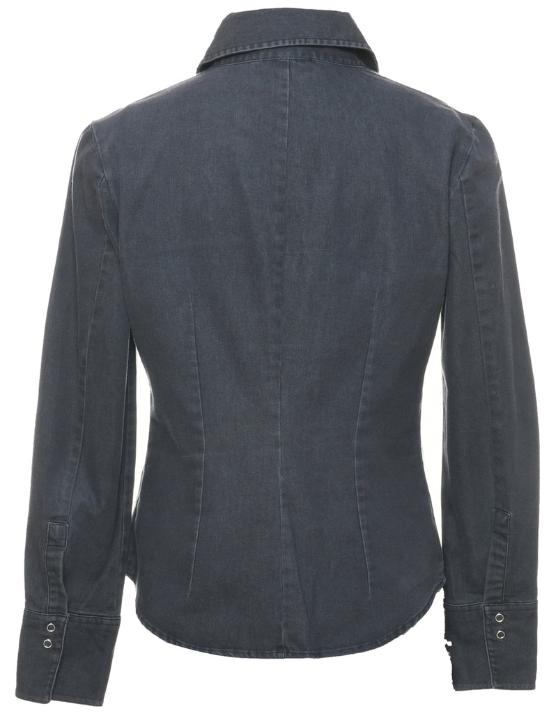 Long Sleeved Denim Shirt - M