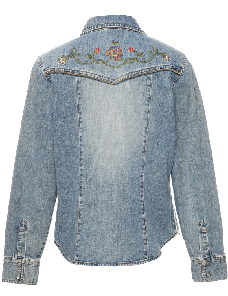 Long Sleeved Denim Shirt - M