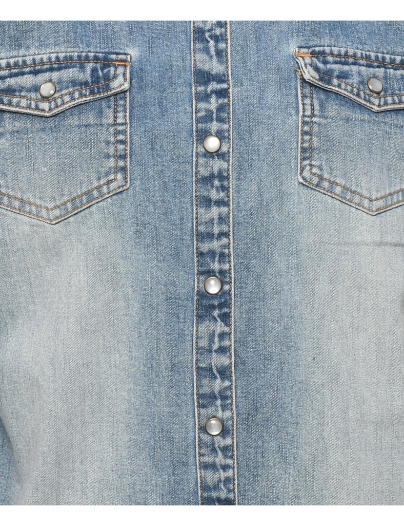 Long Sleeved Denim Shirt - M