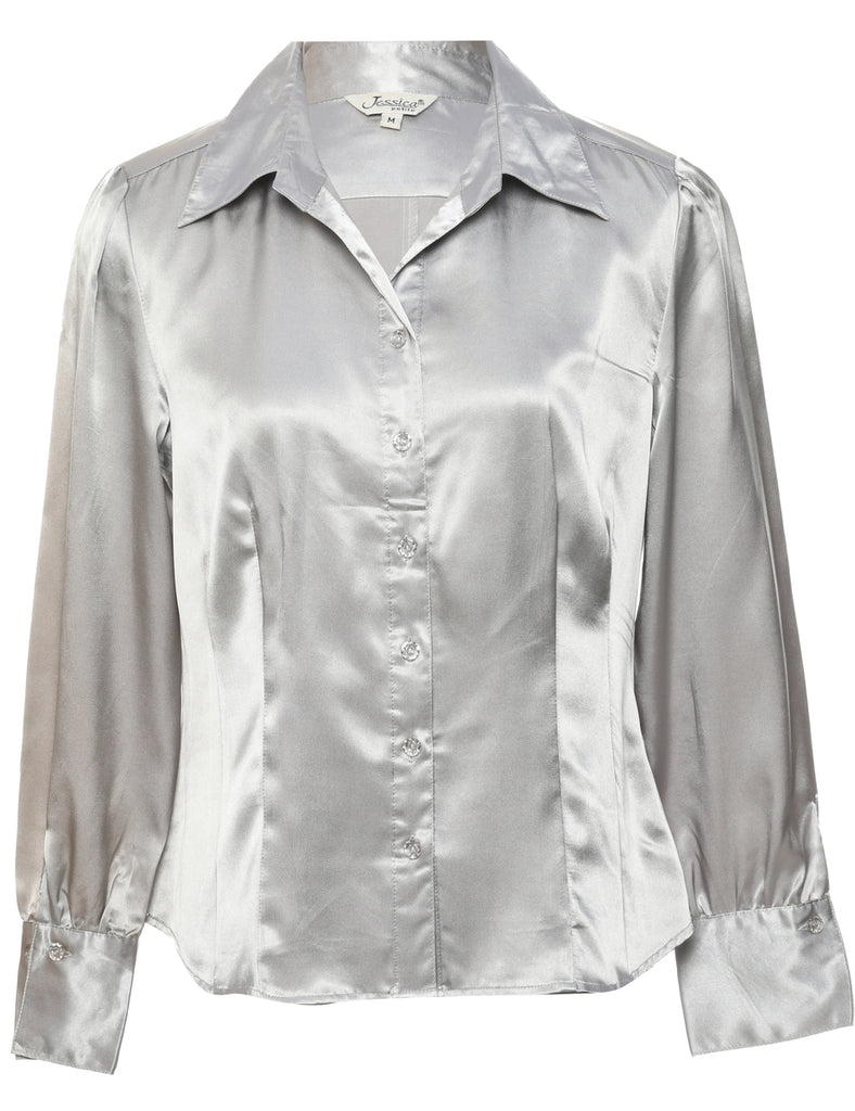 Long Sleeved Evening Blouse - M