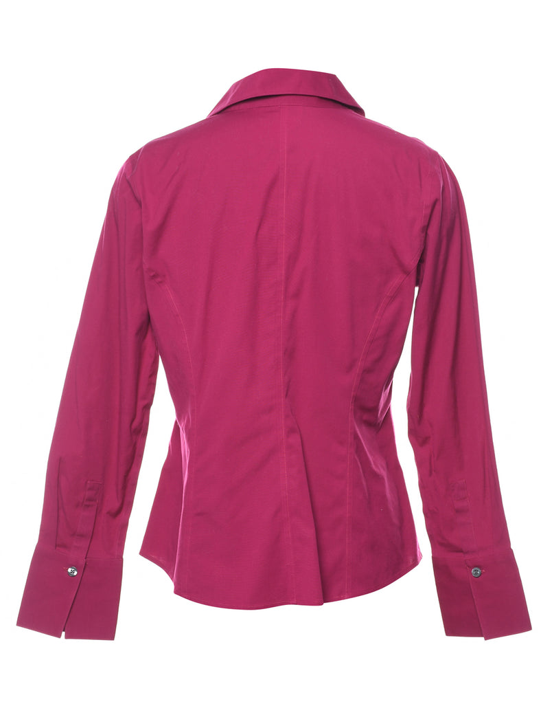 Long Sleeved Magenta Shirt - M