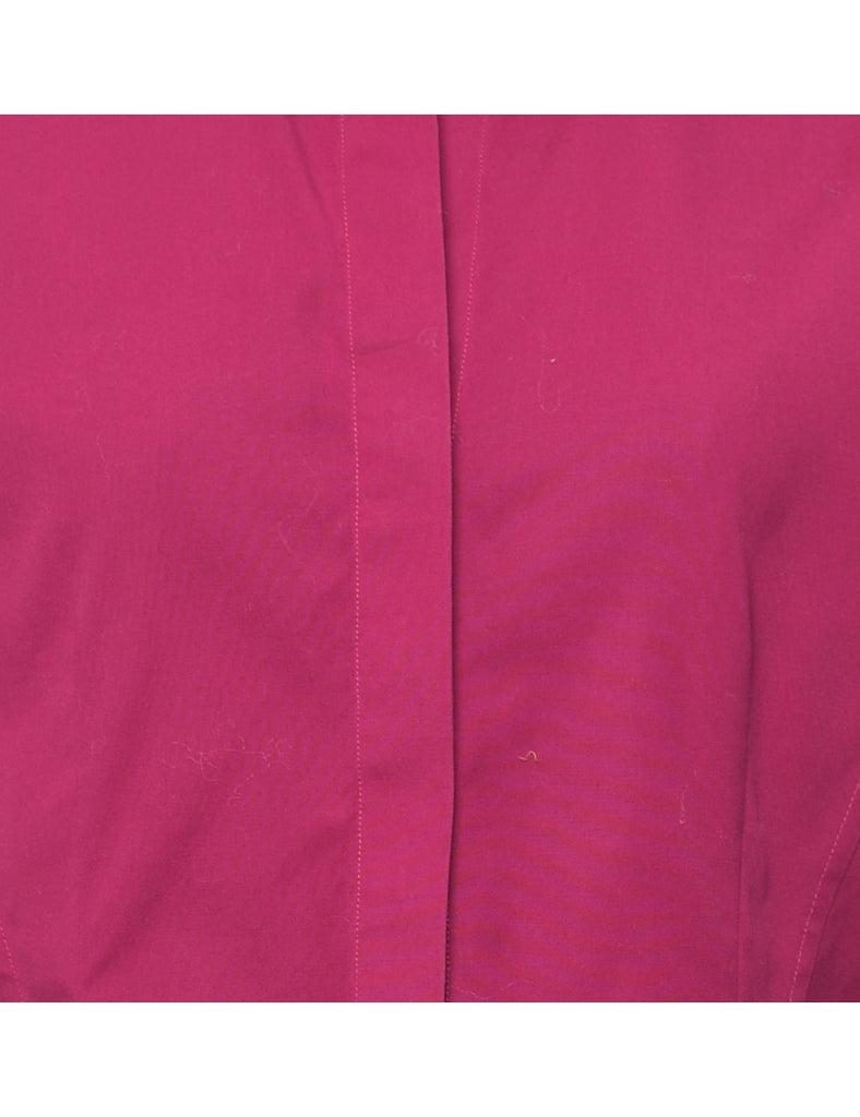 Long Sleeved Magenta Shirt - M