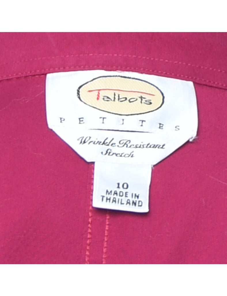 Long Sleeved Magenta Shirt - M