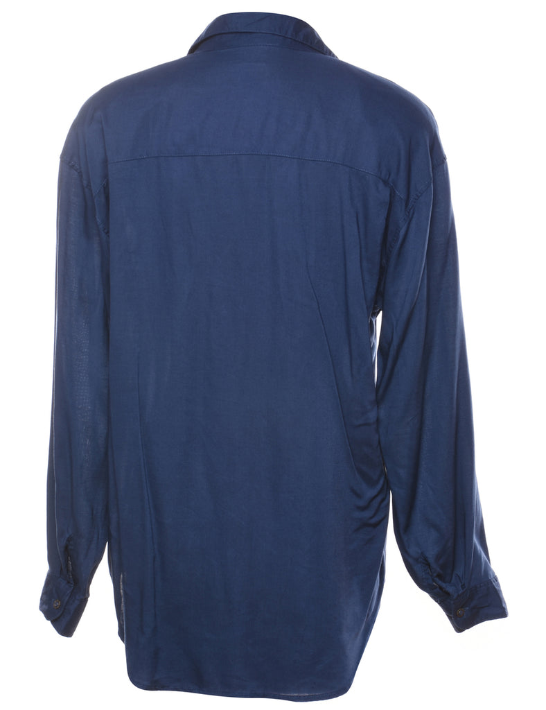Long Sleeved Navy Shirt - M