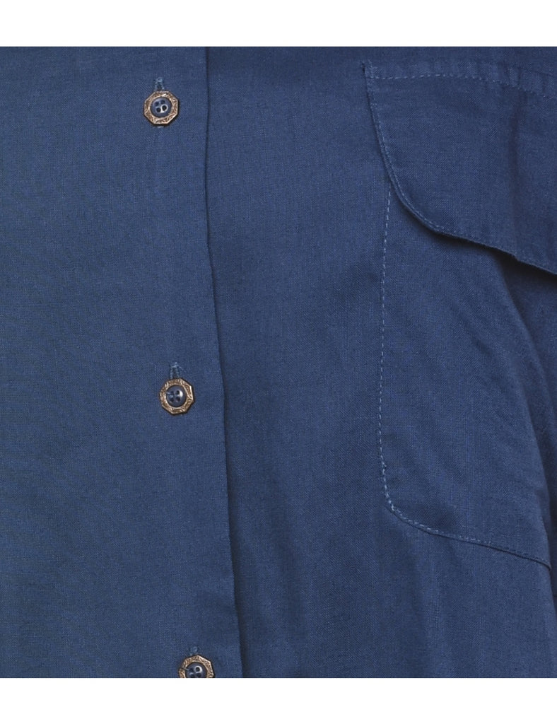Long Sleeved Navy Shirt - M