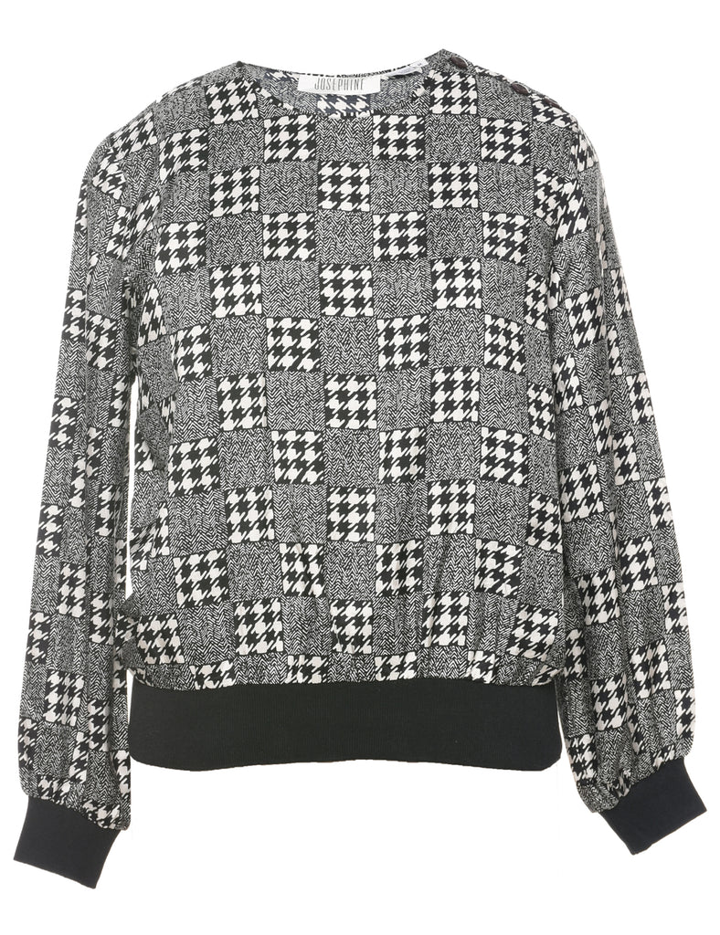 Long Sleeved Printed Top - M