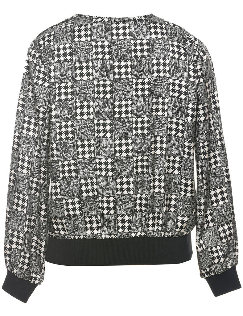 Long Sleeved Printed Top - M