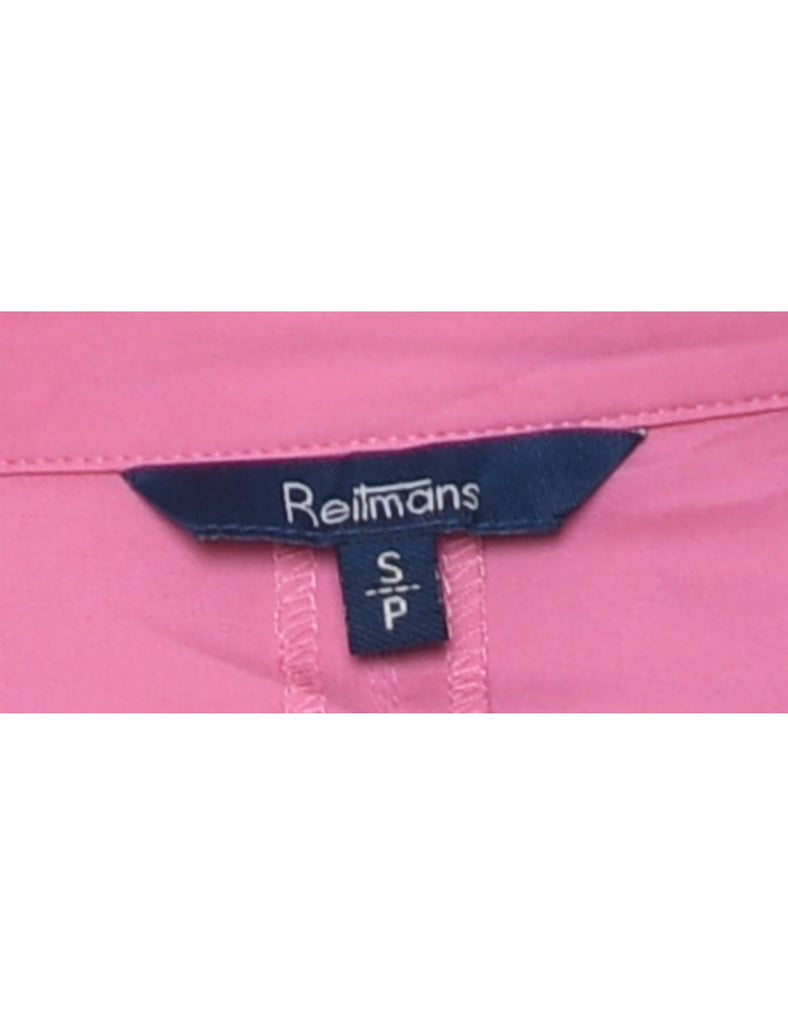 Long Sleeved Y2K Pink Blouse - S