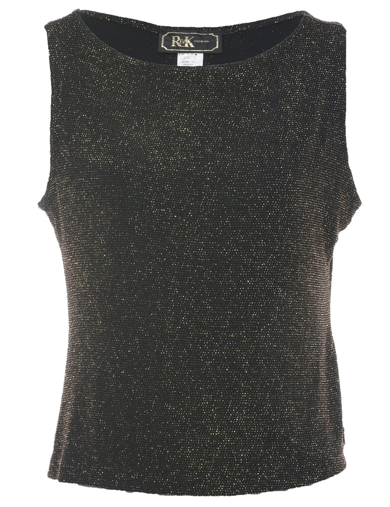 Lurex Black Evening Top - M