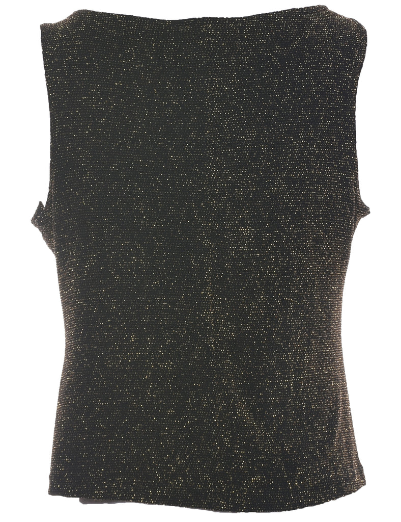 Lurex Black Evening Top - M