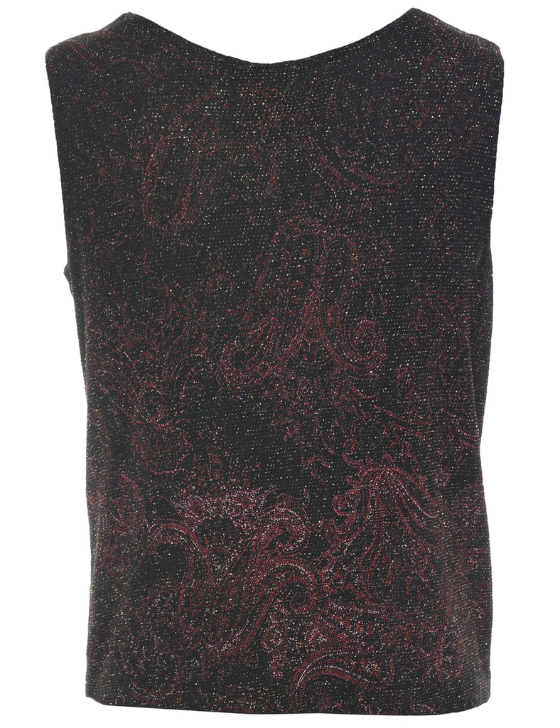 Lurex Black Evening Top - M