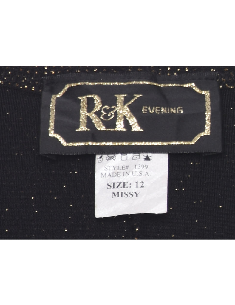 Lurex Black Evening Top - M