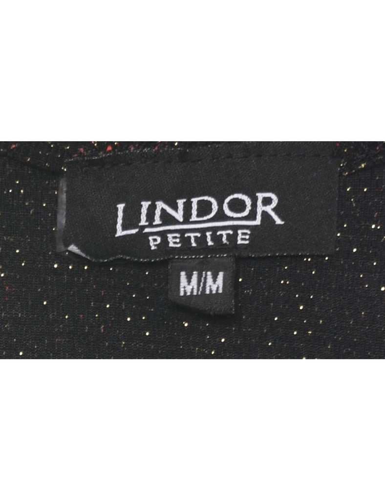 Lurex Black Evening Top - M