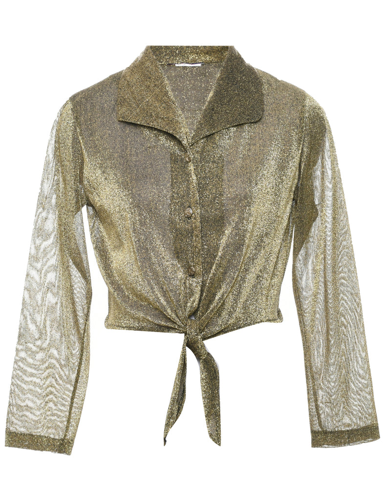 Lurex Evening Blouse - L
