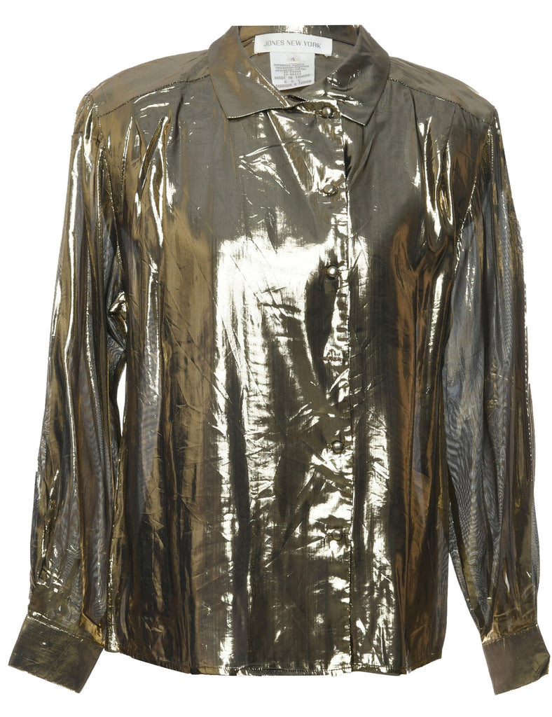 Lurex Evening Blouse - L
