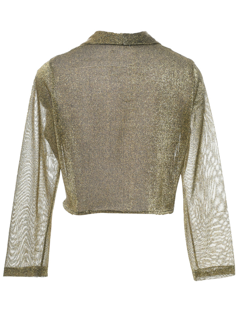 Lurex Evening Blouse - L