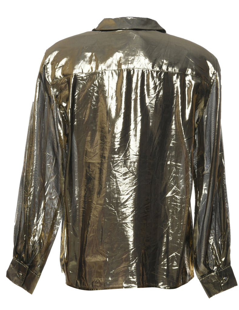 Lurex Evening Blouse - L