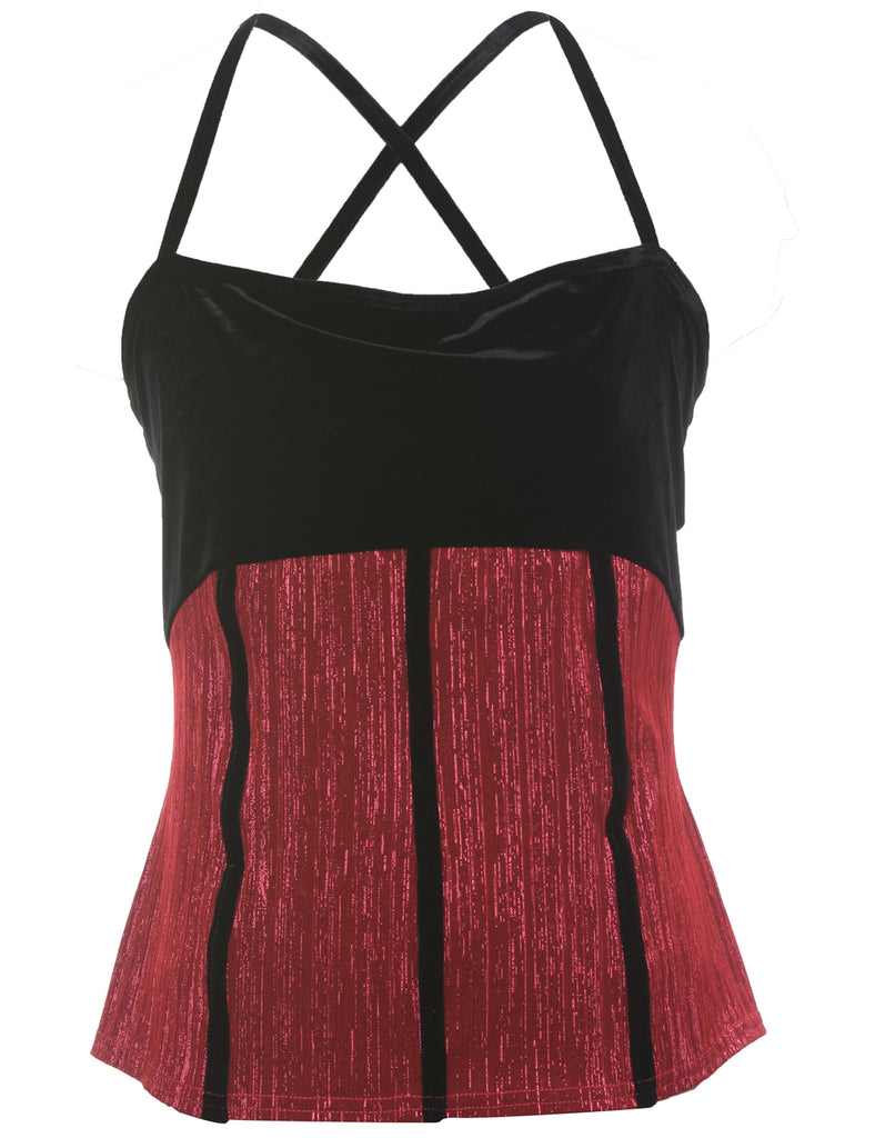 Lurex Hot Pink Evening Top - S
