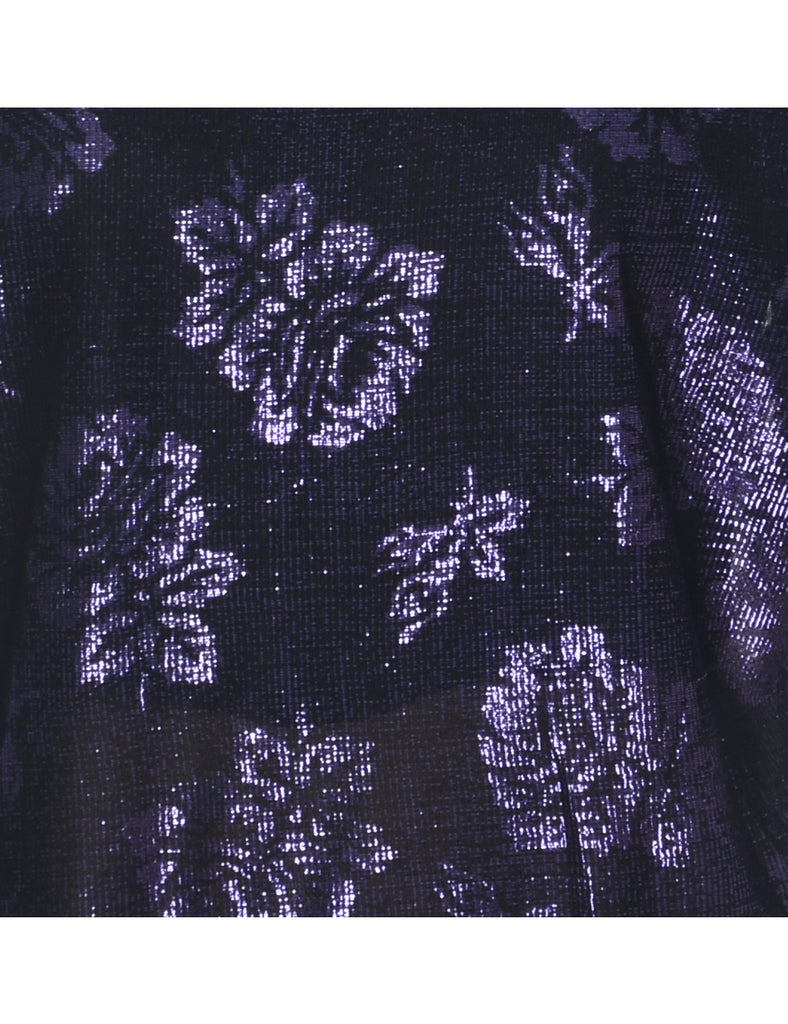 Lurex Purple Evening Top - L