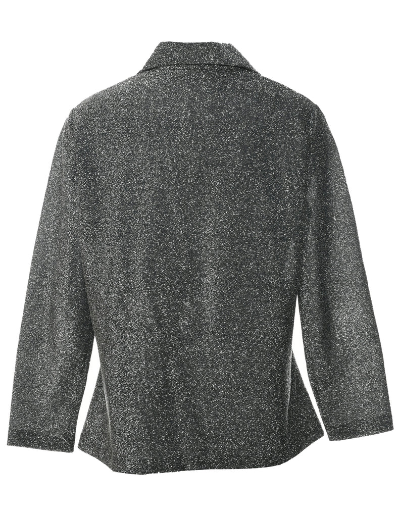 Lurex Silver Blouse - L