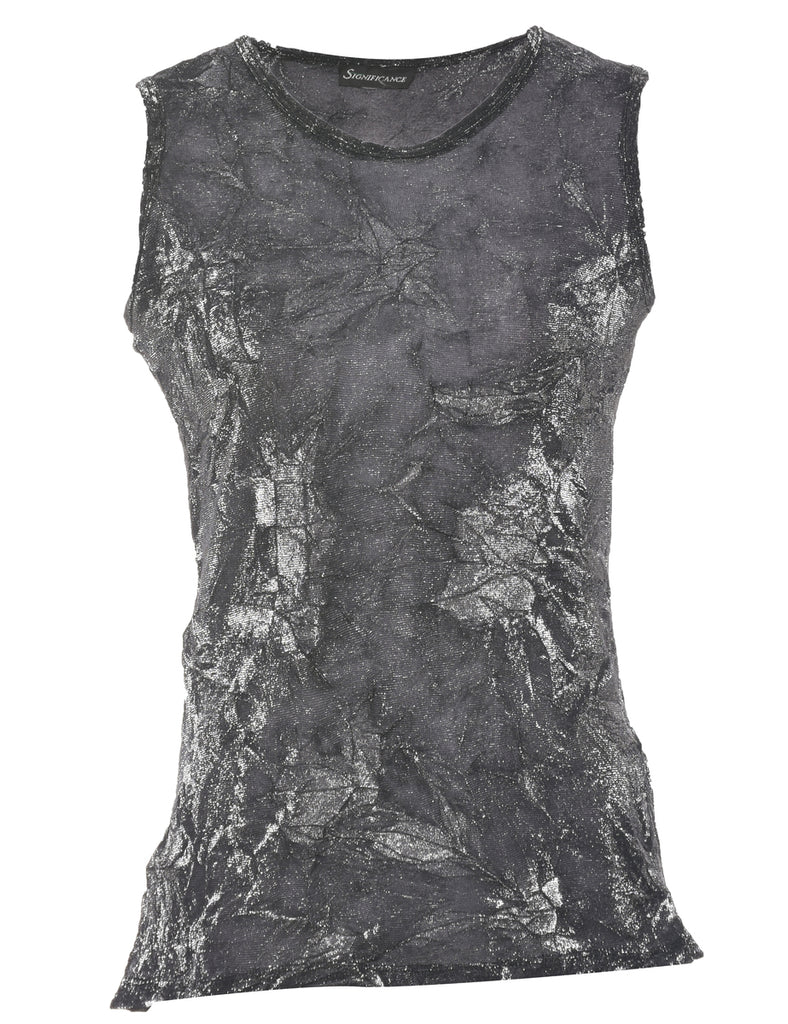 Lurex Silver Evening Top - S