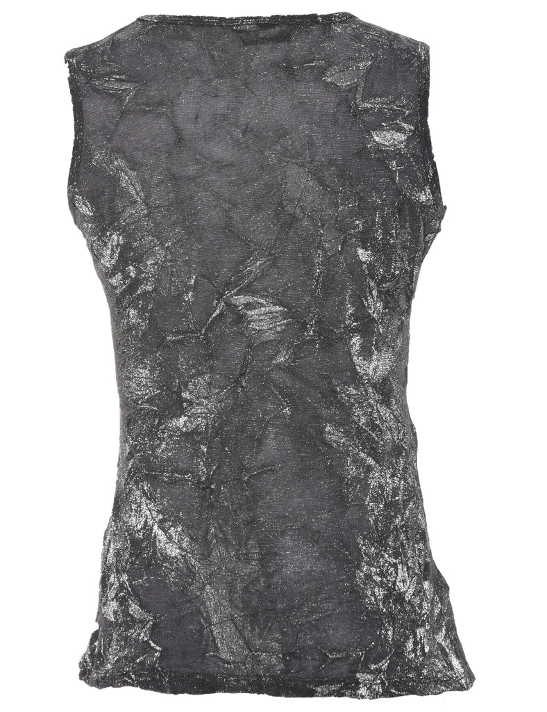 Lurex Silver Evening Top - S