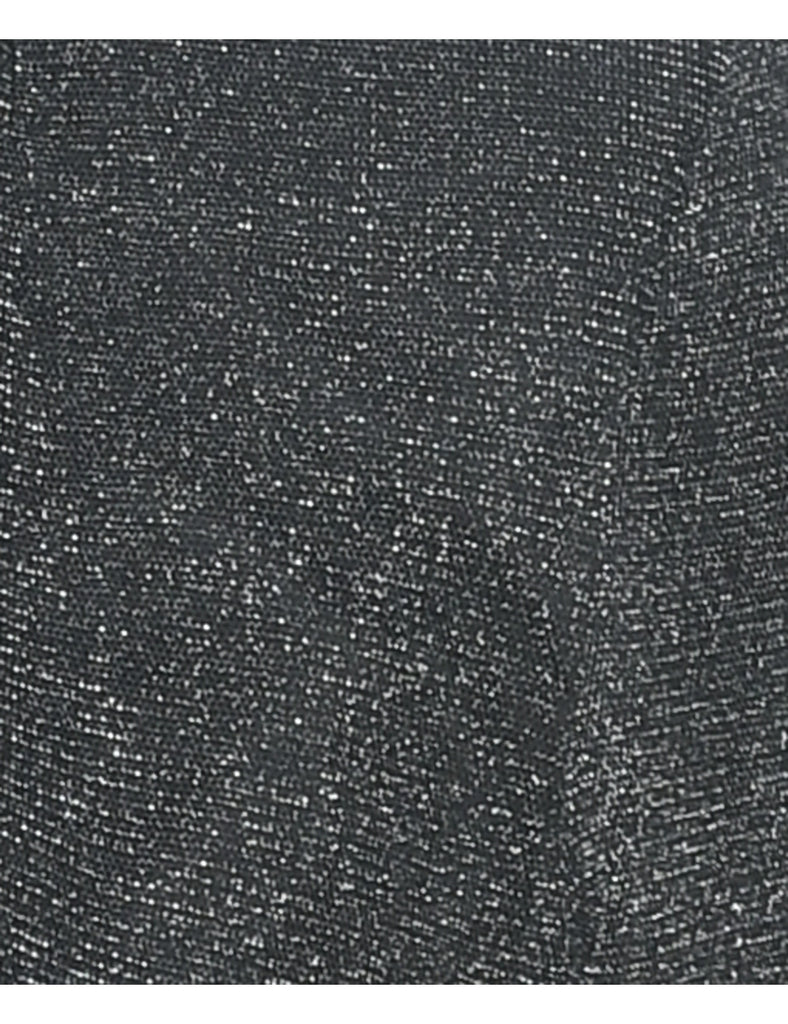 Lurex Thread Pattern Bolero Jacket - M