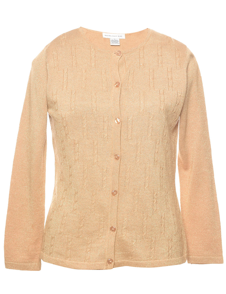 Lurex Thread Pattern Cardigan - S