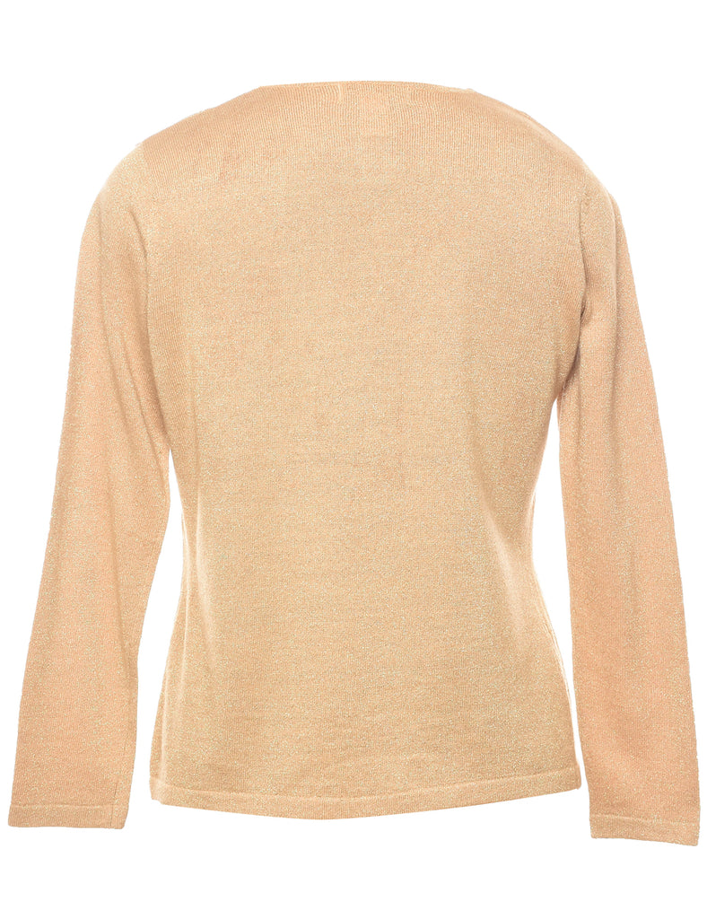 Lurex Thread Pattern Cardigan - S
