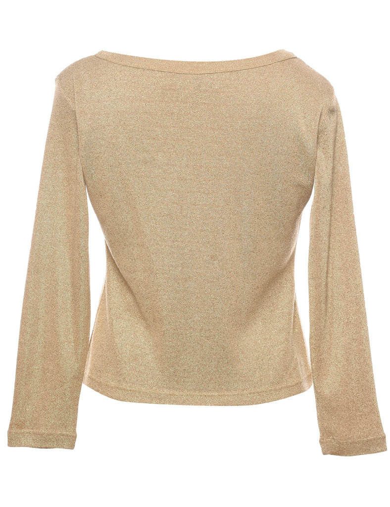 Lurex Thread Pattern Cardigan - L
