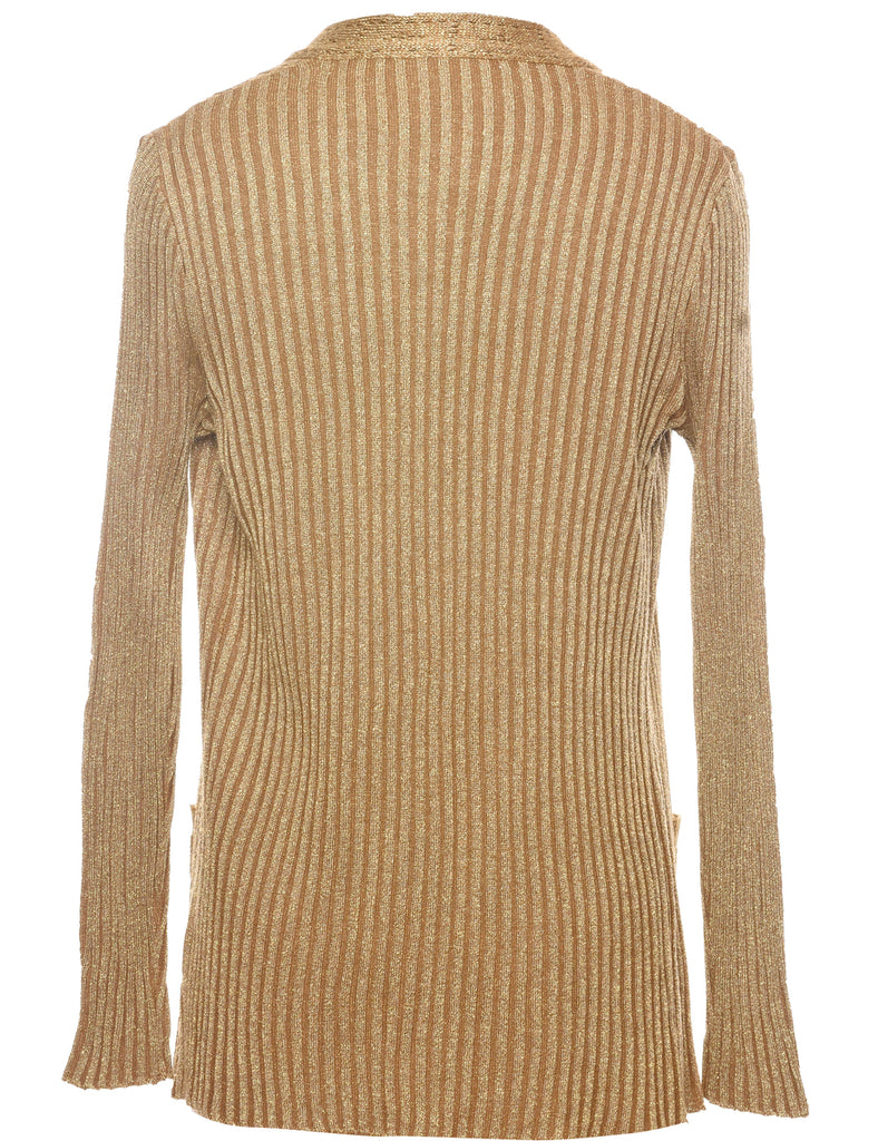 Lurex Thread Pattern Cardigan - XS