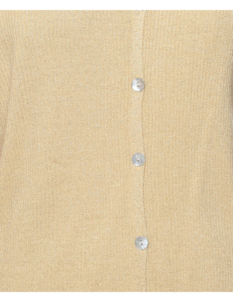 Lurex Thread Pattern Cardigan - L