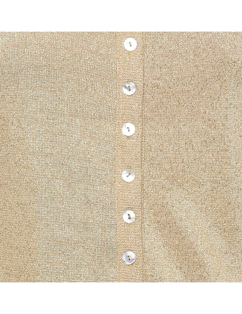 Lurex Thread Pattern Cardigan - L