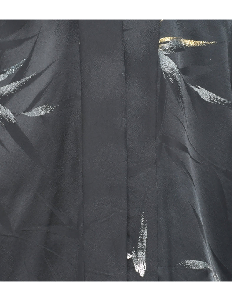 Lurex Thread Pattern Cropped Kimono - L