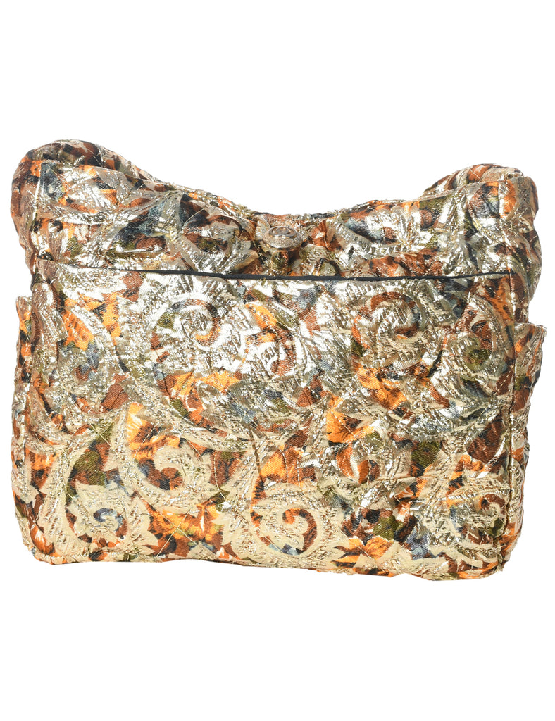 Lurex Thread Pattern Cross Body Bag - M
