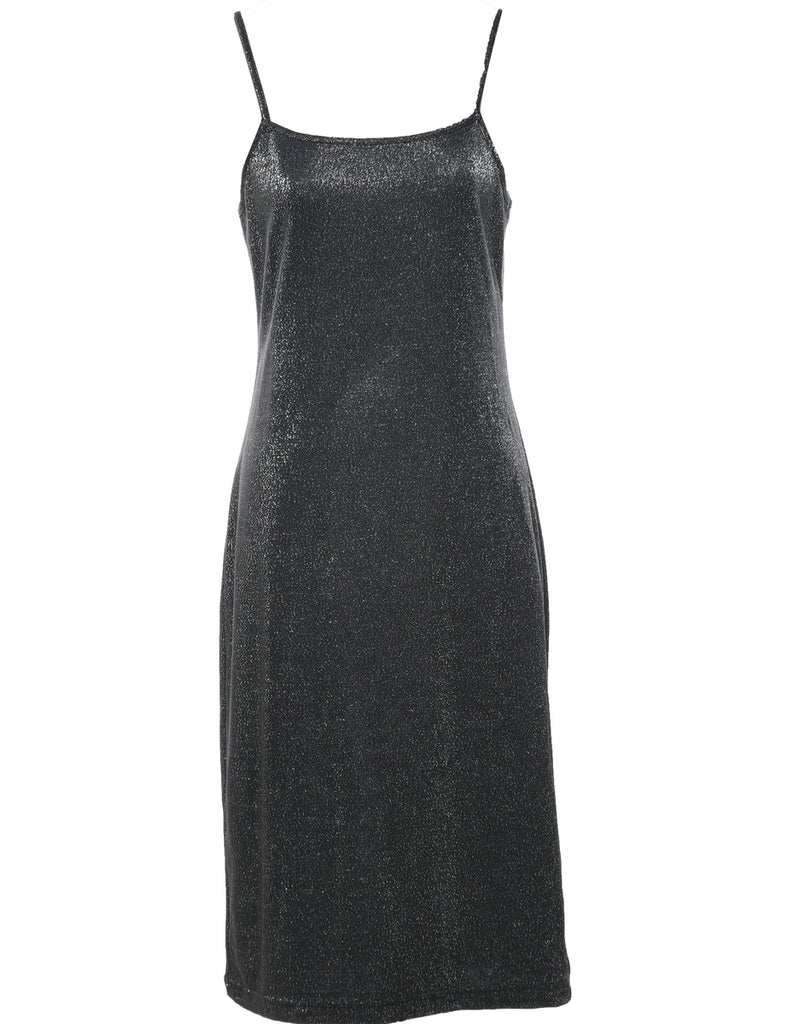 Lurex Thread Pattern Evening Dress - M