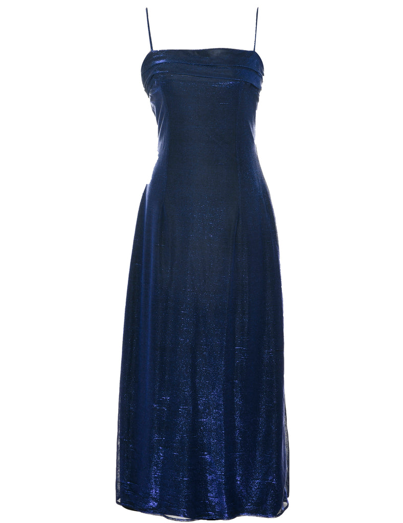 Lurex Thread Pattern Evening Dress - S