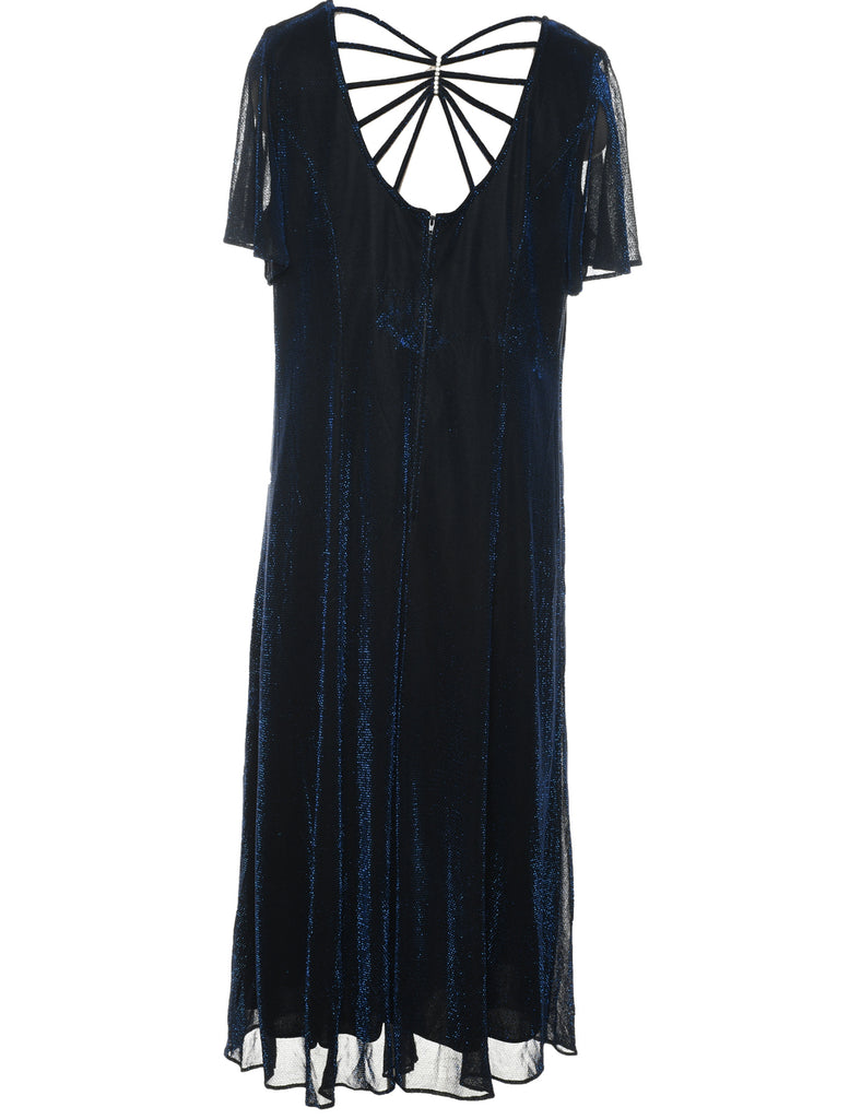 Lurex Thread Pattern Evening Dress - XL