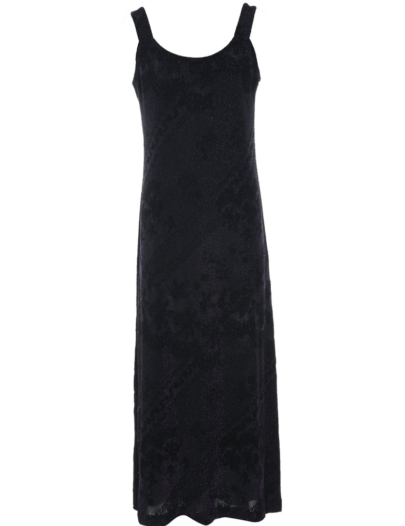 Lurex Thread Pattern Evening Dress - L