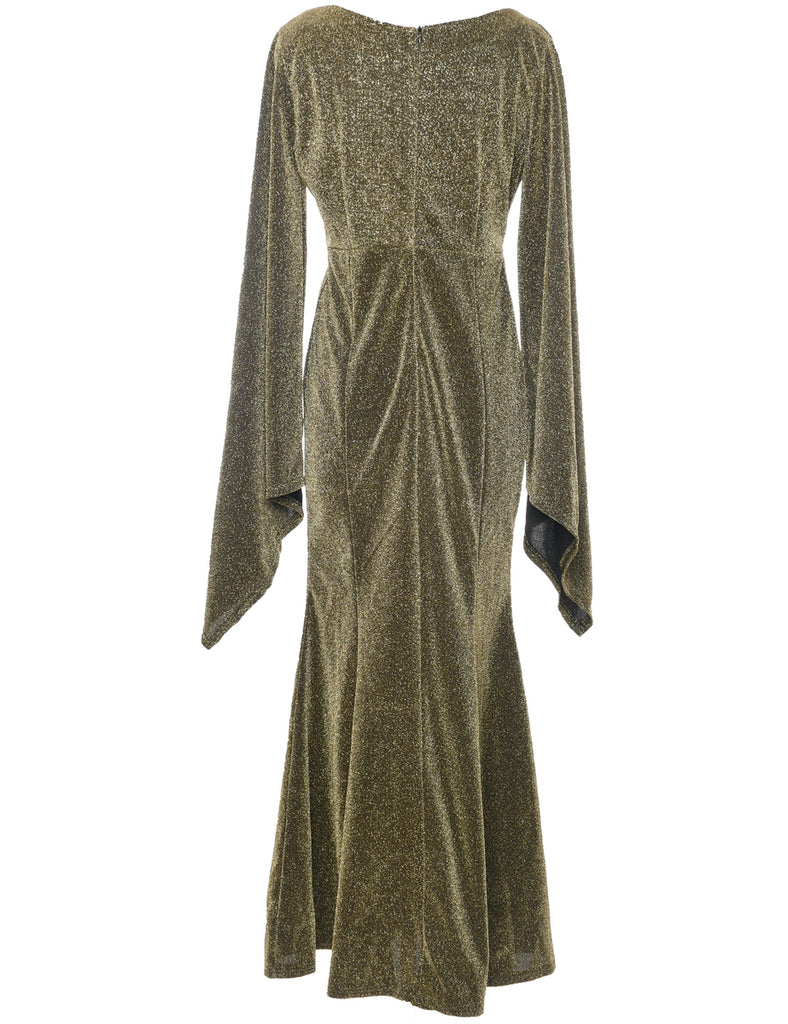 Lurex Thread Pattern Evening Dress - M