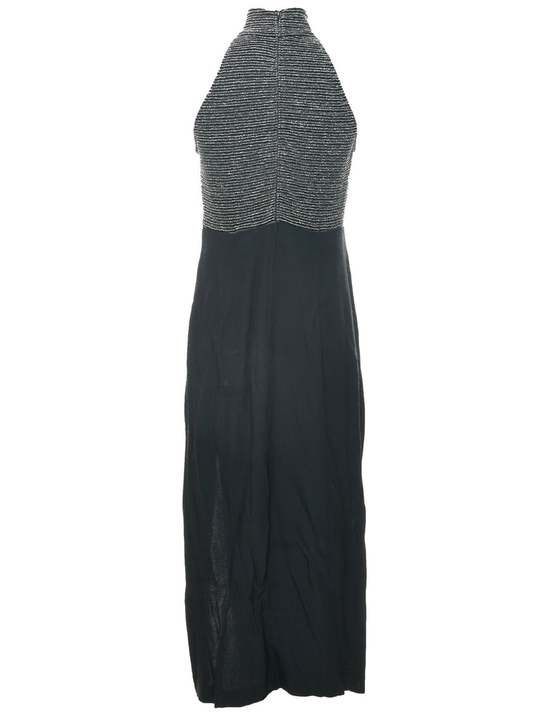 Lurex Thread Pattern Evening Dress - S