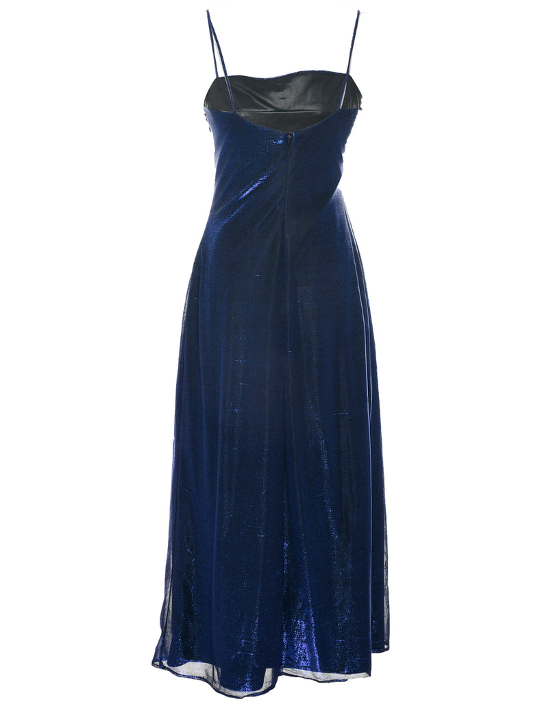 Lurex Thread Pattern Evening Dress - S