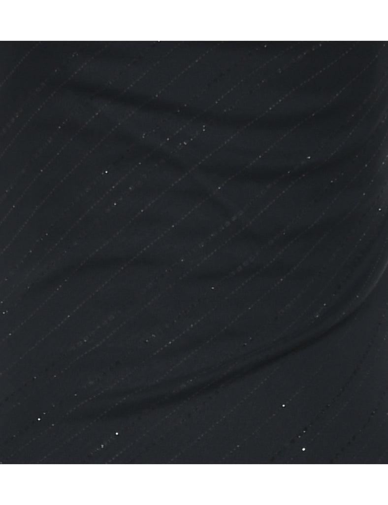 Lurex Thread Pattern Evening Dress - XS