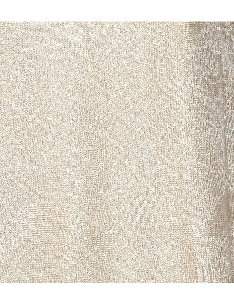 Lurex Thread Pattern Evening Dress - M