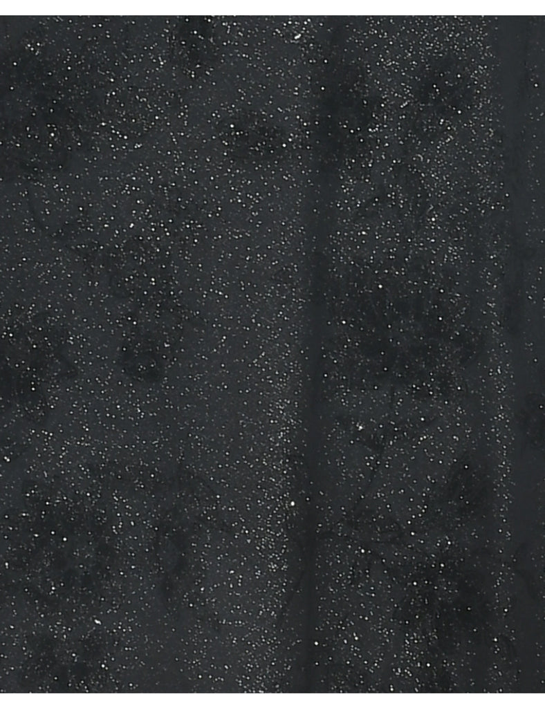 Lurex Thread Pattern Evening Dress - S