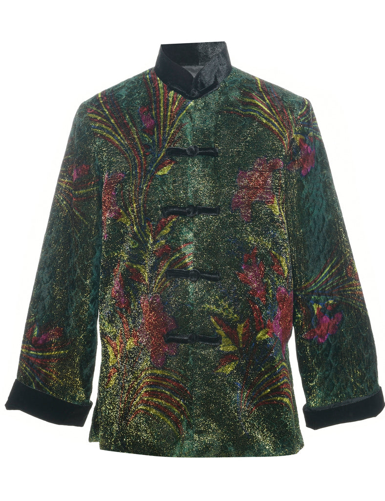 Lurex Thread Pattern Evening Jacket - L