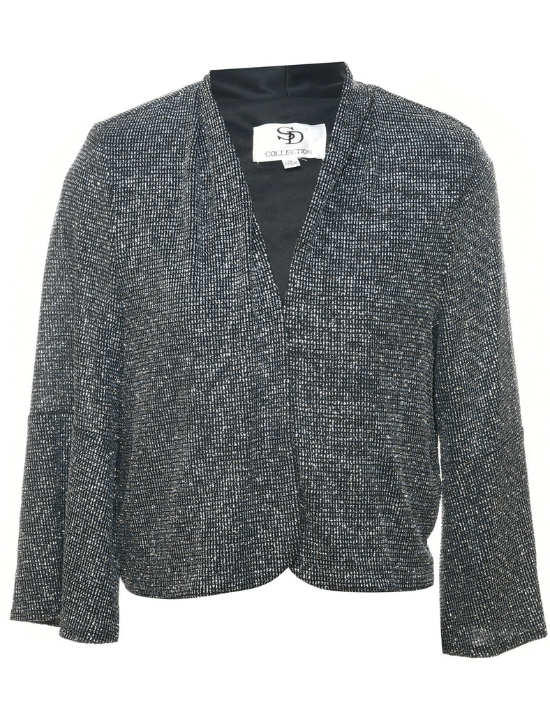Lurex Thread Pattern Evening Jacket - L